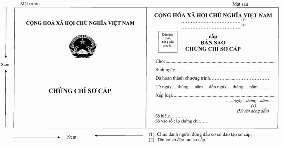 Đăng ký hoạt động giáo dục nghề nghiệp trình độ sơ cấp