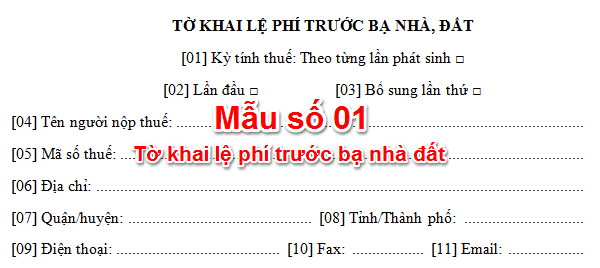 Huong Dan Khai Le Phi Truoc Ba Khi Chuyen Nhuong Nha Dat