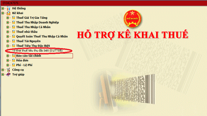kê thai thuế tiêu thụ đặc biệt