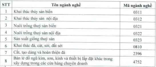 Quy Dinh Ve Nganh Nghe Dang Ky Kinh Doanh Trong Doanh Nghiep