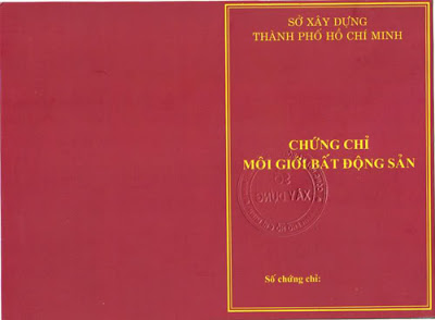 Thủ tục cấp lại chứng chỉ môi giới BĐS 2016