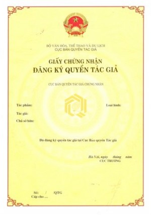 Mẫu Giấy chứng nhận đăng ký quyền tác giả